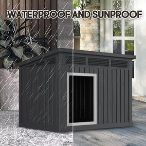 Vente en gros de chenil extérieur étanche PP à motif solide, maison pour animaux de compagnie - Product Image 3