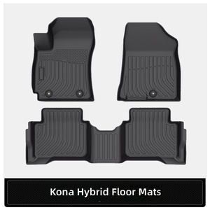 Tapetes para Piso de Auto TPE Resistentes a Manchas y sin Olor, Compatibles con <span class=keywords><strong>Hyundai</strong></span> <span class=keywords><strong>Kona</strong></span> Eléctrico Híbrido 2024-2025, Cobertura Total - Product Image 3