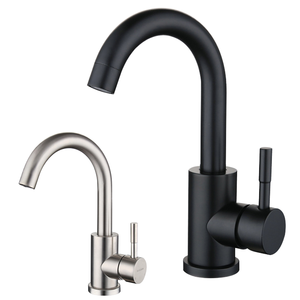 Stainless Steel 304 Hotel <b>Basin</b> Water <b>Tap</b> OEM ODM 360 Rotate Flexible Elbow Pipe Ceramic Valve Core <b>Single</b> Hole Bib Modern - Product Image 2