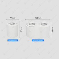 Nuevo Marco de luz redondo hacia abajo montado en superficie MR16 carcasa Interior COB focos GU10 lámpara cabeza accesorio foco LED Downlights