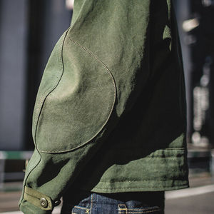 Giacca da moto Vintage svedese da <span class=keywords><strong>uomo</strong></span> cappotto tattico da lavoro in cotone giacca da motociclista corta Vintage - Product Image 2