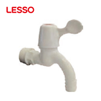 Robinet mural hygiénique LESSO en PVC anti-fuite à eau froide, avec cartouche céramique sans plomb, pour machine à laver et lavabo