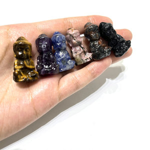 ขายส่งมือแกะสลักมินิคริสตัลพระพุทธรูปคริสตัลธรรมชาติงานฝีมือรูปปั้นสำหรับการตกแต่งคริสมาสต์ - Product Image 2