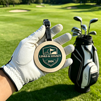 Tag Nama Tas Golf Logam Moq Rendah Proses Embossing Tag Tas Golf Mewah Kustom