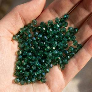 Perles de résine époxy facettées en opale verte <span class=keywords><strong>Palais</strong></span> 4 mm, haute clarté, double pointe, écologiques, durables, perles en vrac pour bijoux - Product Image 5