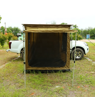 Tenda Mobil Persegi Satu Lapis Anti Air dan Bernapas untuk Empat Orang, Empat Musim, dengan Tipe Penyangga Lurus untuk SUV
