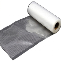 Sac plastique transparent à haute barrière thermique avec texture gaufrée et conception en rouleau pour l'emballage alimentaire commercial