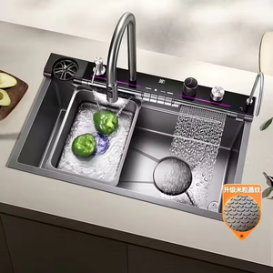 Fregadero Rectangular Multifuncional de Acero Inoxidable 304, Fabricado a Máquina, con Siete Llaves, Montaje Inferior, Moderno, de una Sola Tina, con Superficie Nano - Product Image 5