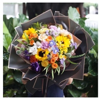 Hot Sale Korean Waterproof Single Side Printing Flower Bouquet Wrapping Plastic Paperboard for Flowers Packaging Wholesale