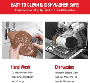 E3630 Silicone <span class=keywords><strong>friggitrice</strong></span> <span class=keywords><strong>ad</strong></span> <span class=keywords><strong>aria</strong></span> inserti in Silicone cestello ciotola pentola riutilizzabile teglia <span class=keywords><strong>accessori</strong></span> forno - Product Image 5