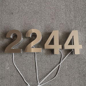 ป้ายสแตนเลส3D แบบกำห<span class=keywords><strong>น</strong></span>ดเองตัวอักษรช่อง LED 3D อะคริลิคตัวอักษรมีไฟเรืองแสงตัวอักษร LED ตัวเลข<span class=keywords><strong>บ้าน</strong></span> - Product Image 4