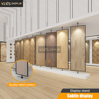 Présentoir Commercial Multifonctionnel Rotatif à 360° Double Face pour Échantillons de Revêtements de Sol en Bois, en Métal Robuste, Vente Directe Usine