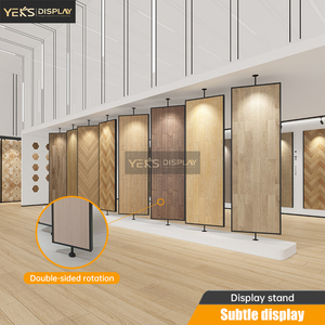 Système de support coulissant mural vertical moderne pour comptoir en marbre et panneau de quartz Affichage d'échantillons de sol pour vitrine - Product Image 6