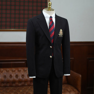 Blazer <span class=keywords><strong>Azul</strong></span> <span class=keywords><strong>Marino</strong></span> de Lujo Isirhonour para <span class=keywords><strong>Hombre</strong></span>, Corte Entallado, Botones Metálicos, Solapa Puntiaguda, Bolsillos con Parche, Estilo Preppy, Estética Old Money - Product Image 1