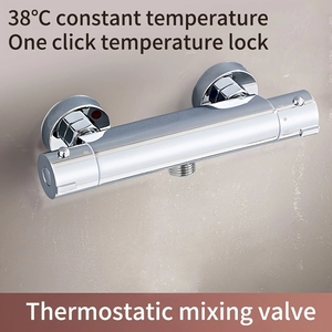 Robinet double fonction argent précision cuivre mural eau chaude <span class=keywords><strong>et</strong></span> froide pour douches <span class=keywords><strong>et</strong></span> baignoires pour hôtels - Product Image 2