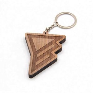 Vente directe d'usine, porte-clés en bois personnalisé avec logo imprimé - Product Image 2