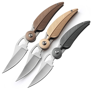 سكين جيب سهل الاستخدام صغير قابل للطي ومزود بيد من الألومنيوم قابل للنقل من صانعي القطع الأصلية ومخصص للسيدات - Product Image 4