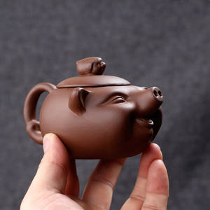 หม้อดินสีม่วงสำหรับใช้ในครัวเรือนแบบจำลองลูกหมูจากเฉาซานประเทศจีน - Product Image 2