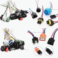 Kustom 2-Pin soket lampu otomatis harnes kabel bengkok bohlam soket kuncir untuk mobil lampu belakang & Headlights-H1 H11 H16 H7 HB4 & H4