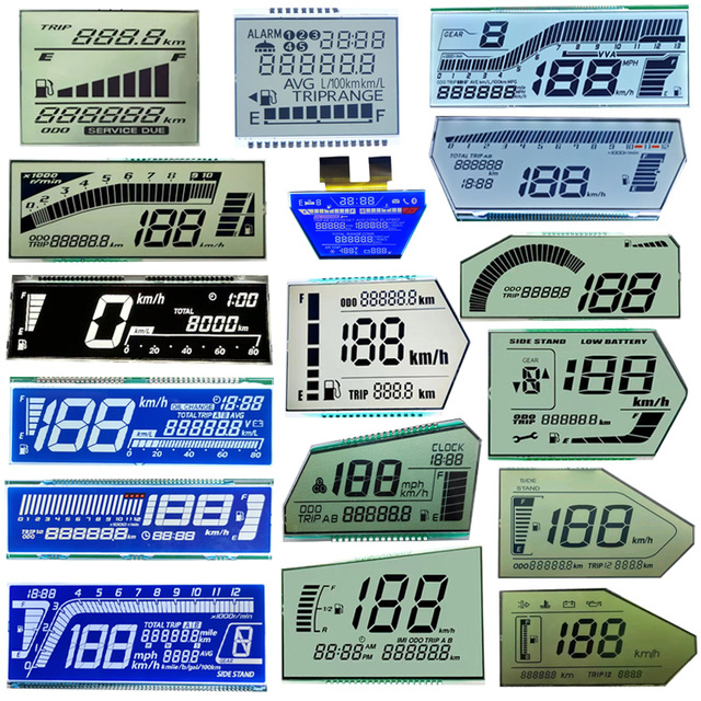 Customized 7 Segment LCD Screen Speedometer Motorcycle Yamaha Car Bike Pulsar 150 155 Odometer Tachometer Digital HTN TN LED