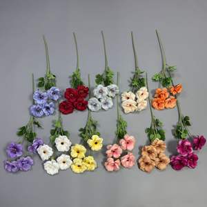 ดอกโบตั๋นผีเสื้อประดิษฐ์ 4 หัว ดอกไม้ปลอมทำจากผ้าไหม สำหรับถ่ายภาพงานแต่งงาน ตกแต่งบ้านและสำนักงาน - Product Image 2