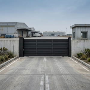 Puerta Principal Automática Corredera de Aleación de Aluminio Zhanjiang, Diseño Moderno para Entrada de Seguridad de Villas - Product Image 3
