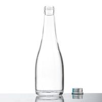 Botol Jus Kaca 330-1000ml Tutup Sekrup Aluminium Botol Minuman Air Kaca Flint 4oz/8oz/500ml Kemasan Kustom