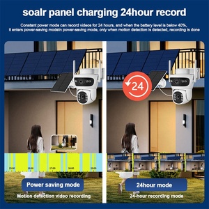 24-Giờ Đầy Đủ Ngày Ghi Âm Không Dây Aov 4G Năng Lượng Mặt Trời An Ninh Máy Ảnh Ngoài Trời Sim AI Phát Hiện Màn Hình Kép Vườn Trang Trại Wifi Máy Ảnh - Product Image 2