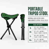 Tabouret pliant portable pour la randonnée et les voyages, tissu Oxford 600D, léger, durable, siège pliable à trois pieds, mini chaise