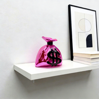 Adornos de bolsillo con diseño de dólar de dibujos animados para decoración de porche y muebles de TV, regalos de inauguración de casa y bodas, venta al por mayor