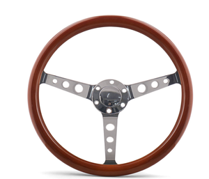 Volant en bois de 15 pouces (380 mm) à 6 trous, volant en bois <span class=keywords><strong>vintage</strong></span> classique pour voitures classiques - Product Image 1