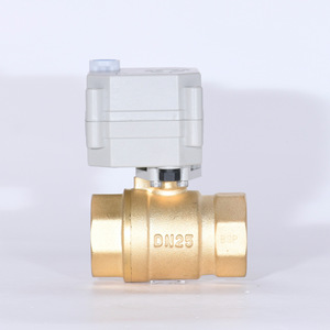Tonhe Miniature Electric Ball Valve 1 In Threaded Brass DC5V For Water Control - Product Image 3