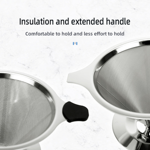 Thiết kế hiện đại lọc cà phê tay ủ cà phê Phễu SS304 lọc cà phê Màn hình cấp thực phẩm thép không gỉ - Product Image 2