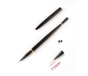 Pinceau à ongles 3D à manche métallique pour marque privée, pinceau ultra-fin pour dessin de lignes, différentes tailles, poils en nylon, pinceau liner pour salon de manucure - Product Image 6