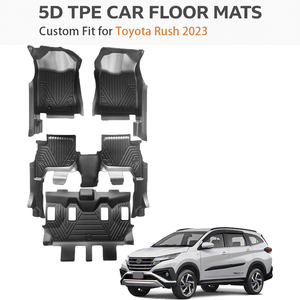 พรมปูพื้นรถยนต์แบบสั่งทำพิเศษ 5D TPE สำหรับ Toyota Rush 2023 พวงมาลัยซ้าย กันน้ำ เป็นมิตรกับสิ่งแวดล้อม หนา 3.5 มม. ปูได้ทุกสภาพอากาศ แบบ OEM - Product Image 1