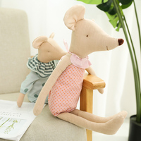 Gros Mignon Grandes Oreilles En Peluche Souris En Peluche Portant Tenue Combinaisons Fille Et Garçon Rat Câlin Cadeaux pour enfants