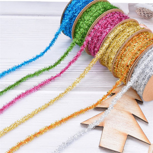 Kemasan Hadiah Pohon Natal Lintas Negara Harus Dihiasi Rumbai Pita Warna-warni Benang Beludru Berkilau Garland Natal 10 - Product Image 2