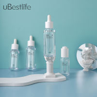 LB Neues Design Maßgefertigte 30ml 40ml 50ml 60ml Luxus Leere Druckknopf-Haaressenz-Öl- und Plastik-Tropfflasche für Flüssigessenzen