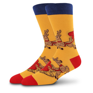 Bulk Wholesale Fashion Cotton Unisex Fun Cozy Crazy Novelty Printed Christmas <strong>Socks</strong> for Men and Women - Product Image 5