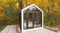 Maison préfabriquée moderne de style européen, structure en acier, style de conception chinoise, cabane de camping