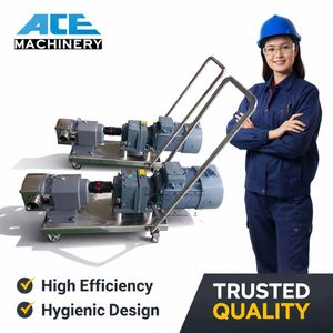 Ace High Medium Food Grade Stainless Steel Sanitary Rotary Rotor Stator Hygienic Chocolate Lobe Pump With Vfd <b>Control</b> Cabinet - Product Image 3
