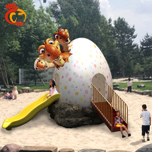 De parque temático de fibra de vidrio dinosaurio niños de diapositivas para la venta - Product Image 5