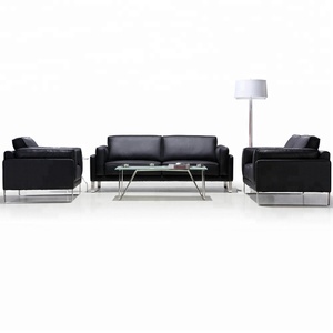 Ensemble de canapés en cuir au design moderne pour bureau, mobilier de bureau - Product Image 1