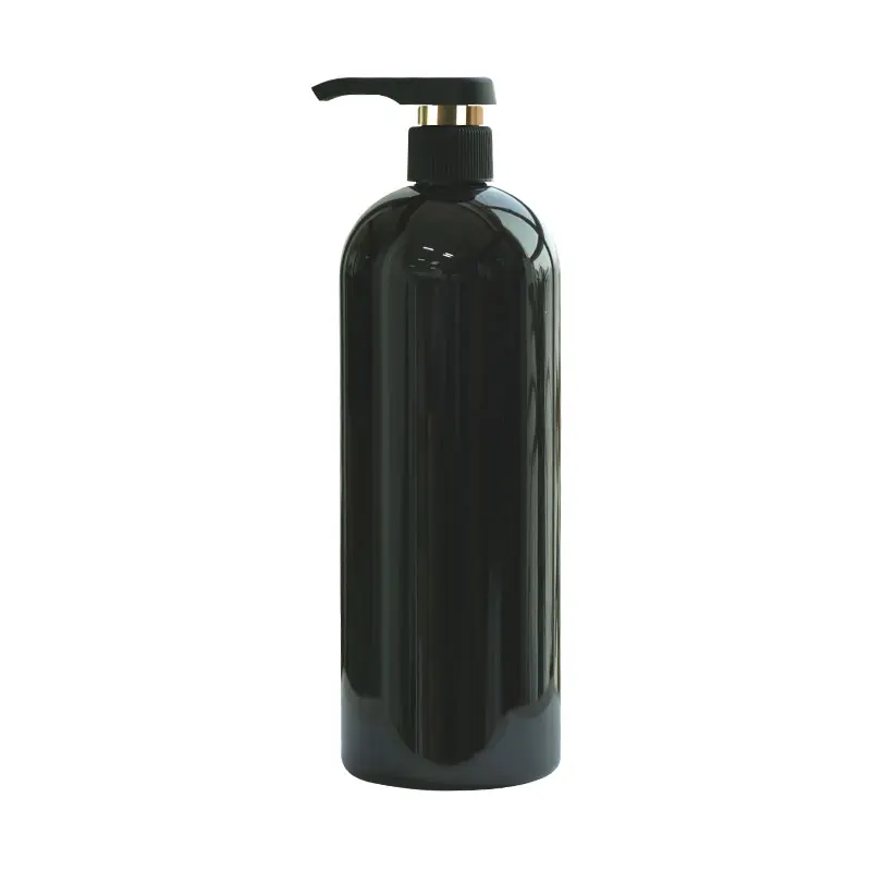 Boş vücut losyonu pompası boston şişe 16 32oz 500 1000 ml şampuan plastik siyah pet şişe