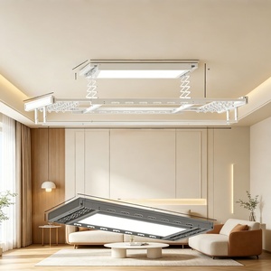 Home balcony ultra-thin invisible embedded remote control lifting automatic telescopic electric <b>drying</b> <b>rack</b> - Product Image 6