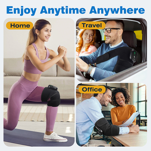Knie Massager Elleboog Schouder Wrap <span class=keywords><strong>Brace</strong></span> Verwarming Gewricht Wrap Elleboog Massage Riem Elektrische Trillingen Knie Massageapparaat Met Warmte - Product Image 4