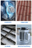 Machine à briques de glace refroidie par le vent à température unique pour affichage de cube industriel Ventilateur d'affichage numérique en acier inoxydable de 0.3 à 2 tonnes