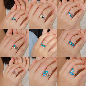 थिना-युग 925 स्टर्लिंग सिल्वर ओपल छल्ले: प्रीमियम गुणवत्ता, ओरिवंशज और देवी-स्तरीय ज्ञान-प्रभावित लालित्य - Product Image 5