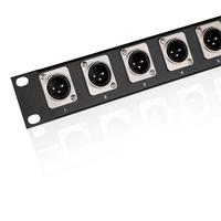 Châssis d'amplificateur audio, panneau de montage en rack, panneau de brassage 2u avec 24 trous, armoire de rack 19'', accessoires en métal pour caissons de transport