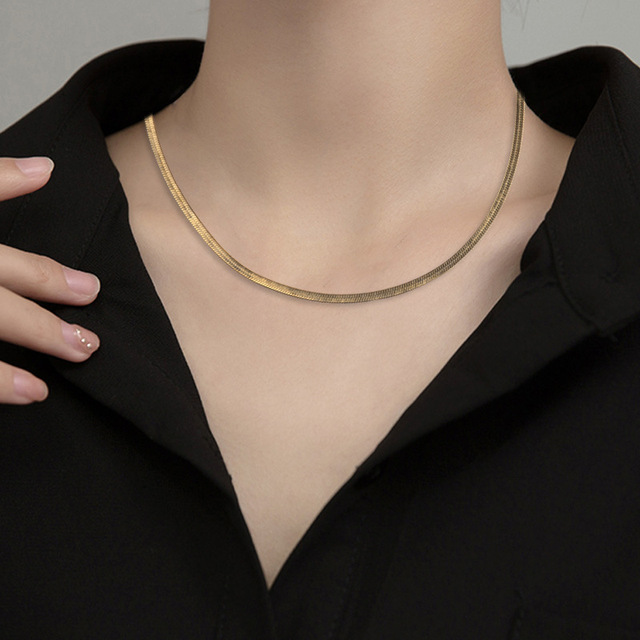 【VINTAGE HOLLYWOOD】Snake Chain Necklace▲ENHYPEN着用 Shop Our 18K Gold Snake Chain Necklace - Trendy & Durable